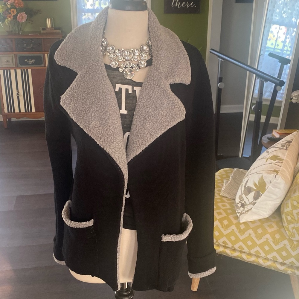 Rusty brand (South Moon Under) black/ gray sweater blazer small